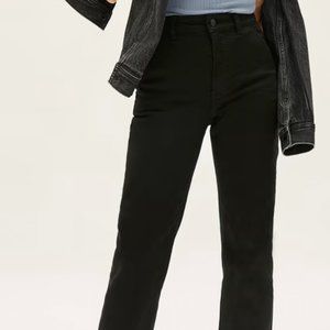 Everlane High Rise Straight Leg Trouser - Size 4 - Black